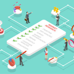 3D Isometric Flat Vector Conceptual Illustration of Market Research Strategy, Financial Investment and Profit Improving