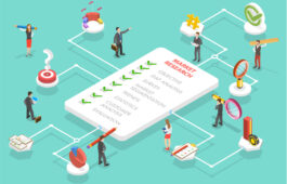 3D Isometric Flat Vector Conceptual Illustration of Market Research Strategy, Financial Investment and Profit Improving