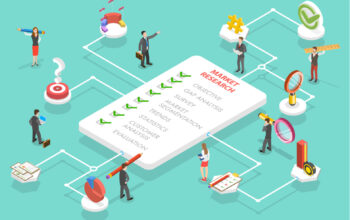 3D Isometric Flat Vector Conceptual Illustration of Market Research Strategy, Financial Investment and Profit Improving